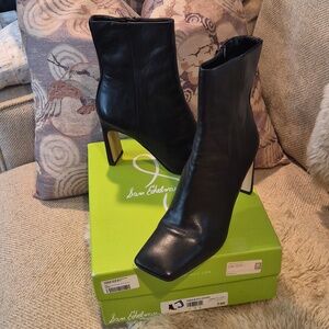 Sam Edelman Black Leather Anika Bootie Great HEAL to Walk